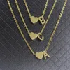 Pendentif Colliers Lettre de coeur d'or ABCD E F G H I J K L M N O P Q R S T U V W X Y Z Collier de charme pour les femmes BFF Cadeau d'anniversaire 233y