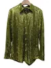 Women's Blouses Women Sequin Button Down Shirt Blouse Long Sleeve Loose Glitter Tops Sparkle Shimmer Party Clubwear Oversized 2023
