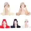 Berets Muslim Hijab Scarf Tudung With Bucket Attached Solid Color Premium Chiffon Wrap Head Non-slip