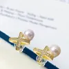 Kolczyki stadninowe meibapj 7-8 mm naturalny okrągły moda perłowa prosta 925 srebrna grzywna biżuteria ślubna dla kobiet