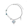Ожерелья с подвесками, модное женское ожерелье с крестом, Грейс, большой белый искусственный жемчуг, ювелирные изделия из бисера, оптовая продажа