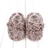 Eerste wandelaars 2023 schattige baby baby fleece pantoffels zachte antislip elanden laarsjes winter warme peuter wieg schoenen