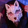 Masques de fête Halloween crâne masque de fête Anime Dragon dieu squelette demi-masques os crâne animaux masque Cosplay danse bal Costume accessoires 231016