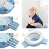 Siedziny okładki Tyry.hu Dzieci Portable silikonowe siedzenie treningowe dla niemowląt 3In1 Podróżowanie toaletowe Sedera Sednable Dzieci z 20 torebek 231016