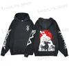 Herrtröjor tröjor anime berserk tröjor män manga tryck hoodie vintage svart 100%bomulls hoodies kvinnor hiphop streetwear överdimensionera hoody kläder t231016