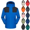 Men's Jackets Hooded Coats Training Outdoor Color Matching Jacket Thickened Winter Wear Windproof Hiking Stand Collor