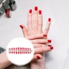 False Nails 120st Red Nail Tips Full Cover Pure Color Short Fake for DIY Super Curve