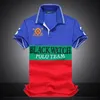 Haftowa koszula polo wieloma kolorowymi krótkim rękawem Polos Sport Black Watch Team Blue Red White Stripe S M L XL 2XL Dropship311l