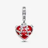 Ciondoli in argento sterling 925 bacio rosso in vetro di Murano pendenti con ciondoli adatti al braccialetto europeo originale con ciondoli moda donna matrimonio Engageme2383