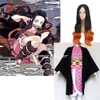 Conjunto de roupas de cosplay de anime Demon Slayer Kamado Nezuko Kimono Kids Party Hallowen Roleplay Costumes