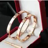 with box 4CZ Titanium Steel Screw Bracelets Bracelet Bangle Women Men Gold Silver Rose Nail Jewelry For Lover 15-22