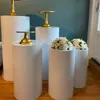 Party Decoration Cylinder Pedestal Stand White 5st sockles Dessert Table Cake Iron Column For Wedding