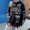 Suéter masculino y2k estilo locomotiva suéter para homens mulheres harajuku gótico hip hop malha pulôver coreano moda oversized streetwear