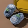 Pantoufles en coton pour enfants hiver intérieur maison anti-dérapant mignon dessin animé bébé chaussures en coton super doux pantoufles pour enfants hiver rose