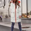 2023 New Zip Up Hoodies Women Down Padded Jacket Women Winter Warm Thick Cotton Coat Korean Loose Women Long Parkas With