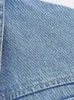 Giacche da donna traf femmina jeans metallici cappotto 2023 giacca di jeans corto autunnale per bomber a maniche lunghe cappotti 231016