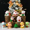 Yaratıcı Reçine Noel Süslemeleri Süsler Ev Çocuk Odası Masaüstü Küçük Noel Baba Blindbox Noel Hediyeleri Q643