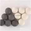 Other Laundry Products Wool Dryer Balls 6Cm 7Cm Premium Reusable Softener Washing Drying Ball Household Washer Felt Wools Drop Deliv Dhctz