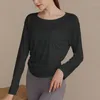 Active Shirts Antibom Yoga T-Shirt Damen Loose Fit Slim Sport Cover Up Pilates Professionelles Training Fitness Top Langarm