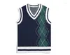 Men's Vests Sleeveless Sweater Men Pullover Vest Jumpers Knitting Patterns Autumn Casual Clothing Top Vneck Woolen A07