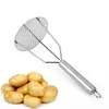 Stainless Steel Potato Masher Press Potato Masher Rice Puree Juicer Pusher Smooth Potatos Tool Fruit Vegetable Tools Q648