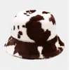 Plush Fisherman Hat for Women's Autumn and Winter Fashion Geometric Printing Warm and Cold Resistant Basin Hat GC2387