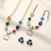 Collana con ciondolo di design Orecchini Stud Eardrop Donna Lettera di marca Gemma colorata Pendenti con diamanti Collane Catena di perle Gioielli in argento placcato 925 Retro Timbro in acciaio