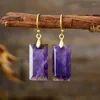 Kolczyki Dangle High-end Lapis Lazuli Geometryczna elegancka biżuteria