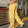 Spodnie damskie Elastyczne dno 2023 Kobiety Kobiety Y2K Solidne spodnie dresowe z niską talią Sznurka szerokie nogi workowate spodnie letnie streetwear