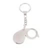 Keychains Handheld Loupe Folding Pocket 10X 15X Magnifier Magnifying Glass Lens With Keychain Portable Metal Silver Color325n