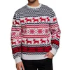 Męskie swetry męskie sweter z dzianiny Sweter z długim rękawem Wzór łosi szydełko świąteczny styl Casual Crew Szyj wakacyjny strój wakacyjny