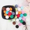 Teethers Toys Chenkai 500pc 20mm Crochet Round Knitting Wooden Beads Balls for DIY decoration baby wooden teether jewelry necklace Toy 231016