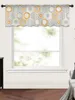 Rideau Art hexagone géométrie Orange gris petite fenêtre Tulle transparent court chambre salon décor à la maison Voile rideaux