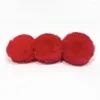 Llaveros 4cm DIY 10 unids/lote pompón de piel sintética bolas artificiales pompones para sombreros gorra guantes llavero costura artesanías acceso