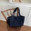 Sacs à bandoulière Femme Nouveau Une épaule Lavable Vieux Sac en Toile avec Double Face Utilisable Sac pour Femme Décontracté Grande Capacité Fourre-Tout Bagblieberryeyes