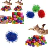 Kat Speelgoed 100 Stukslot Colorf Mini Sparkly Glitter Klatergoud Ballen Kleine Pom Bal Voor Toys13816930 Drop Levering Huis Tuin Dierbenodigdheden Dhfps