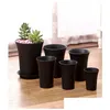 Pots de jardinières en plastique rond Succents fleurs Ctivate fond respirant pot de fleur planteur maison race jardin 5576589 livraison directe G Dhozw