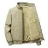 Jaquetas masculinas Browon roupas de inverno homens jaqueta negócios casual sólido lã grossa para gola oversized 8xl outerwear casacos