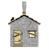 Hip Hop Iced Out CZ The Bando Trap House Necklaces Pendants For Men Street Rapper Jewelry Bijoux244J