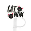 Drinking Straws Cat St Er Topper Sile Accessories Charms Reusable Splash Proof Dust Plug Decorative Diy Your Own 8Mm Drop Delivery H Dh5Fa