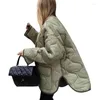 Trench da donna Giacca in cotone a maniche lunghe dal taglio ampio Cappotto invernale imbottito in piuma monopetto versatile da donna