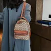75% outlet store Super Hot Backpack Women's 2023 New Fashion Design Sense Small Print Commuter Premium Leather Travel model 5598