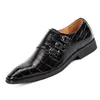 Chaussures habillées Hommes décontracté affaires en cuir chaussures hommes boucle bout carré robe bureau appartements hommes mode fête de mariage Oxfords taille ue 37-48 231016