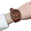 Relógios de pulso simples quadrado bonito relógio de pulso forma relógios coloridos presente para amigos familiares