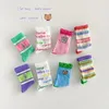 Chaussettes pour enfants printemps été rayé lapin chaussettes enfants filles garçons maille chaussettes creuses enfants mi-mollet chaussettes 231016