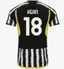 23 24 Soccer Jerseys Cuadrado Chiesa Vlahovic Fan Player الإصدار 2023 2024 Bonucci Juventus Football Dorts Kit Di Maria Soccer Uniform Maglie Da Calcio Men Kids