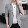 Mäns kostymer boutique mode casual mid-mleeve koreansk version av allt trend värd smal vacker sjupunkt ärm blazer