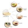 Storage Baskets Hand-Woven Bamboo Food Serving Tent Basket Fruit Vegetable Bread Cover Container Outdoor Picnic Mesh
