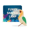 Veilleuses perroquet oiseau amusant lumière Design de mode en bois Figure 3D LED blanc chaud nouveauté enfant chambre décoration lampe de Table cadeau