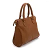 Wieczorowe torby w torbie dla kobiet torebki luksusowe krowa Tote Brown Retro ramię Travel Big 2023